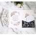 Square Business Invitation Card Laser Holiday Greeting Card Rose Card